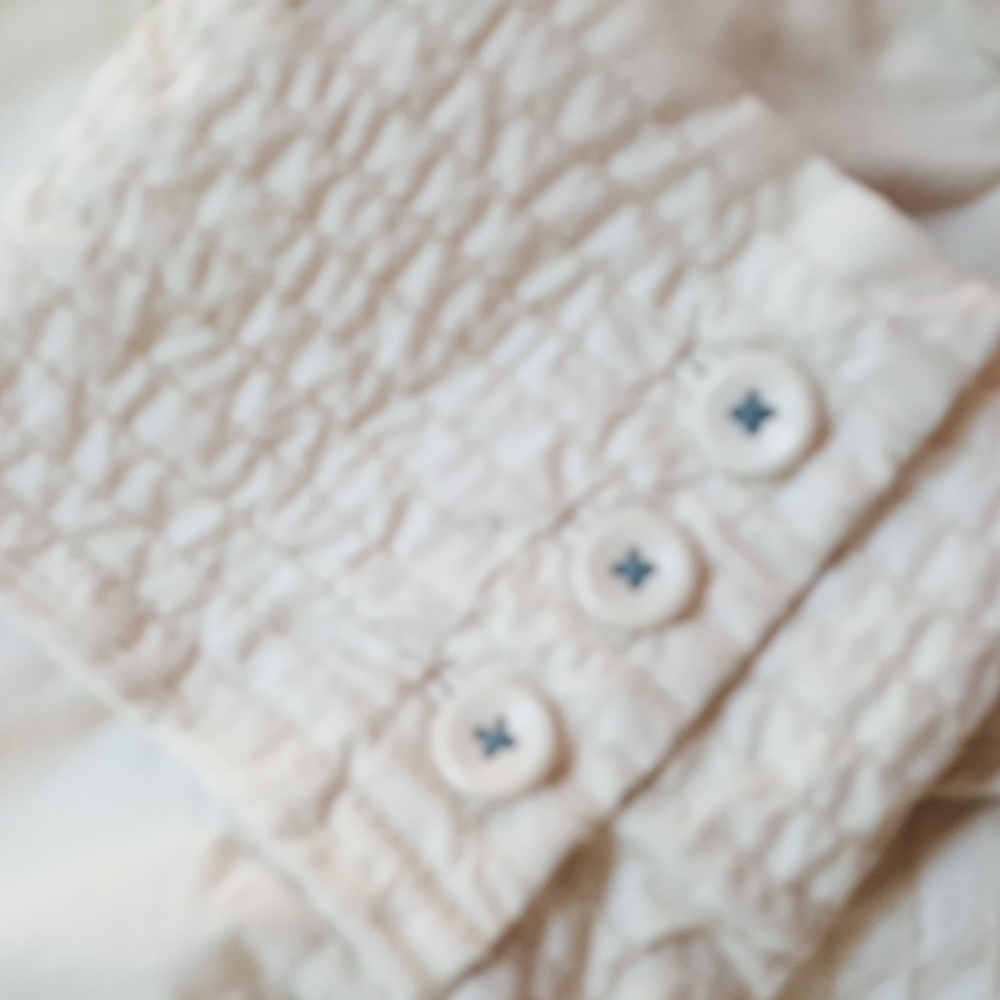Anthropologie vintage beige size 8r jacket (green thteads) - Picture 6 of 10